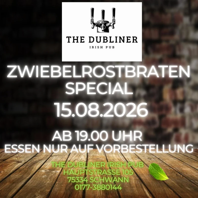 Zwiebelrostbraten Spezial im The Dubliner